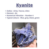 We have more shapes in Mystic Blue Kyanite natural gemstone bead strands. Pear 8X11 - 8X12mm and 33 carats, Rondelle 9.5X10mm and 105 carats, Slice 8.5X12.5 - 7X15.5mm and 28 carats, Unusual 4-4.5 MM and 28 carats.