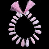 Pink Opal faceted bead size 7X9-7X11.5mm.