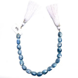 Mystic Blue Kyanite faceted bead size 9.5X12.5-9X13mm.