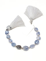 Mystic Blue Kyanite Smooth Oval 4 inch Bead Strand 4.5X6-4X6.5 MM & 13 Carats Natural Gemstone Birthstone Women Jewelry Making Earrings