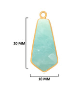 Amazonite Tie Pendant - Boho Chic Gemstone Necklace with 24kt Gold Elegance