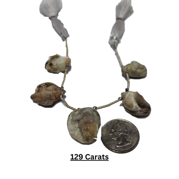 Cowrie shell necklace handmade gemstone bead strands 129 carats, women jewelry making necklaces, earrings, and bracelets bead strands.