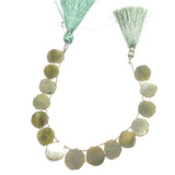 Green cat's eye smooth bead size 10X13-13X13.5mm, 13X14-12.5X14.5mm, 13.5X14.5-14.5X16mm.