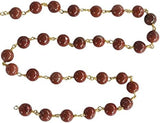 red jasper semi-precious gemstone beads black oxidized antique rosary chain for a necklace, earrings, anklet, and bracelet making.