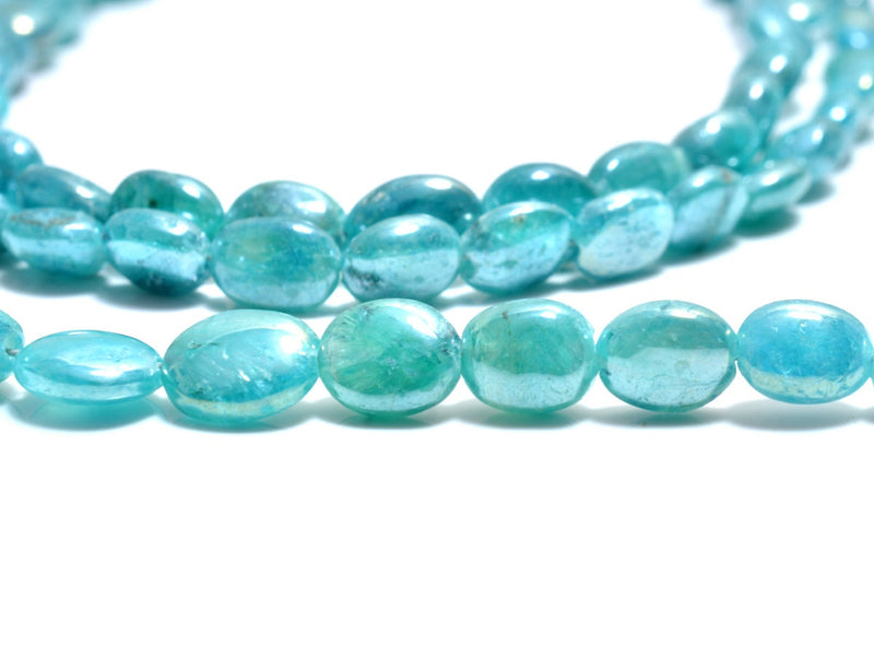 Mystic royal sillimanite gemstone bead strands, oval-shaped 4-inch long bead strand, faceted bead size 4.5X6-5X7mm, handmade gemstone bead strand 14 carats, women jewelry making necklaces, earrings, and bracelets bead strands.