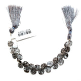Heart Black Rutile/Termilated Quartz Beads - DIY Beading Supplies