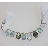 Pear Moss Aquamarine Natural Beads - DIY Beading Supplies