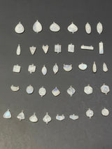 Rainbow Moonstone Square Pendant - Boho Chic Gemstone Necklace with 925 Sterling Silver Elegance