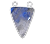 Rainbow Moonstone Triangle Pendant - Boho Chic Gemstone Necklace with 925 Sterling Silver Elegance