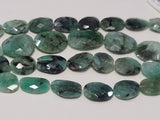 Emerald faceted bead size 7.5X9-8X13.5mm, 8X11-8X13.5mm, 12X15-11X16mm, 11X13-11X14.5mm, 11.5X15-12.5X16mm, 14.5X16.5-12.5X14.5mm, 13X17.5-12X18mm, 15X16-12X17.5mm