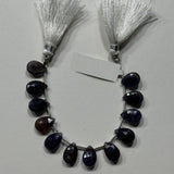Iolite Faceted Pear 4 inch Bead Strand 5.5X9-7.5X11mm & 46 Cts Natural Semi Precious Gemstone Birthstone Women Jewelry Making Necklace DIY