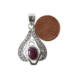 Natural Diamond Studded Precious Ruby 925 Sterling Silver Assorted Vintage Pendants Necklace - AAA Grade Handmade DIY Jewelry- Gifts For Her