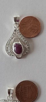 Natural Diamond Studded Precious Ruby 925 Sterling Silver Assorted Vintage Pendants Necklace - AAA Grade Handmade DIY Jewelry- Gifts For Her
