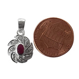 Natural Diamond Studded Precious Ruby 925 Sterling Silver Assorted Vintage Pendants Necklace - AAA Grade Handmade DIY Jewelry- Gifts For Her
