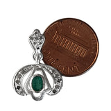 Natural Diamond Studded Precious Emerald 925 Sterling Silver Assorted Vintage Pendants Necklace - AAA Grade Handmade Jewelry- Gifts For Her