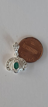 Natural Diamond Studded Precious Emerald 925 Sterling Silver Assorted Vintage Pendants Necklace - AAA Grade Handmade Jewelry- Gifts For Her