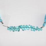 Sky Apatite faceted bead size 4X5-4X6.5mm, 4.5X6-5X7mm, 4.5X6.5-5X7.5mm, 5X6.5-7X9.5mm, 4X5-4.5X7mm, 5X6.5-5X8mm, 5X6-6.5X8.5mm, 4.5X5.5-6.5X12mm, 4.5X6.5-5.5X8mm.