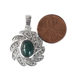 Natural Diamond Studded Precious Emerald 925 Sterling Silver Assorted Vintage Pendants Necklace - AAA Grade Handmade Jewelry- Gifts For Her