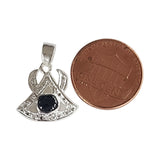Natural Diamond Studded Precious Blue Sapphire 925 Sterling Silver Assorted Vintage Pendants Necklace - AAA Grade Handmade - Gifts For Her