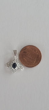 Natural Diamond Studded Precious Blue Sapphire 925 Sterling Silver Assorted Vintage Pendants Necklace - AAA Grade Handmade - Gifts For Her