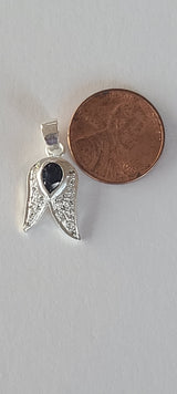 Natural Diamond Studded Precious Blue Sapphire 925 Sterling Silver Assorted Vintage Pendants Necklace - AAA Grade Handmade - Gifts For Her