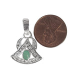 Natural Diamond Studded Precious Emerald 925 Sterling Silver Assorted Vintage Pendants Necklace - AAA Grade Handmade Jewelry- Gifts For Her