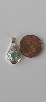 Natural Diamond Studded Precious Emerald 925 Sterling Silver Assorted Vintage Pendants Necklace - AAA Grade Handmade Jewelry- Gifts For Her