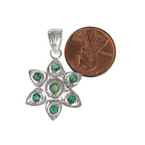 Natural Diamond Studded Precious Emerald 925 Sterling Silver Assorted Vintage Pendants Necklace - AAA Grade Handmade Jewelry- Gifts For Her