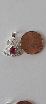 Natural Diamond Studded Precious Ruby 925 Sterling Silver Assorted Vintage Pendants Necklace - AAA Grade Handmade DIY Jewelry- Gifts For Her