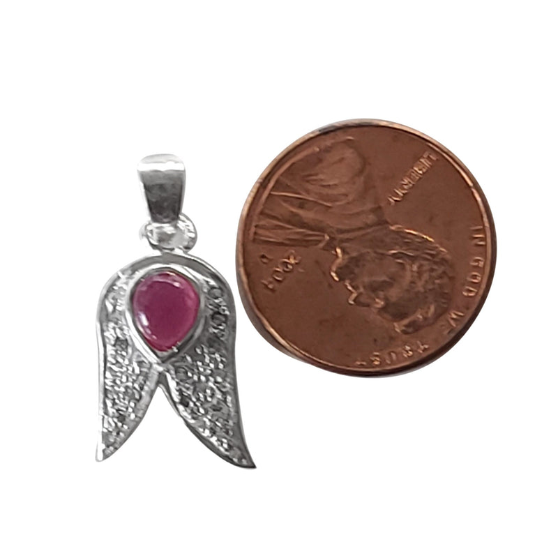 Natural Diamond Studded Precious Ruby 925 Sterling Silver Assorted Vintage Pendants Necklace - AAA Grade Handmade DIY Jewelry- Gifts For Her