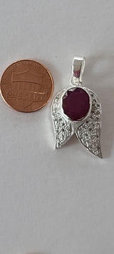Natural Diamond Studded Precious Ruby 925 Sterling Silver Assorted Vintage Pendants Necklace - AAA Grade Handmade DIY Jewelry- Gifts For Her