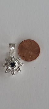 Natural Diamond Studded Precious Blue Sapphire 925 Sterling Silver Assorted Vintage Pendants Necklace - AAA Grade Handmade - Gifts For Her