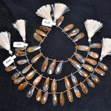 Yellow Phantom Quartz handmade gemstone bead strand 39, 49, 51, 58, 81 Carat.