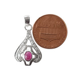 Natural Diamond Studded Precious Ruby 925 Sterling Silver Assorted Vintage Pendants Necklace - AAA Grade Handmade DIY Jewelry- Gifts For Her