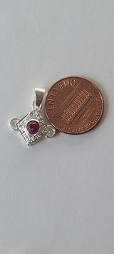 Natural Diamond Studded Precious Ruby 925 Sterling Silver Assorted Vintage Pendants Necklace - AAA Grade Handmade DIY Jewelry- Gifts For Her