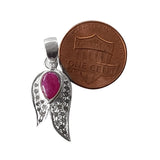 Natural Diamond Studded Precious Ruby 925 Sterling Silver Assorted Vintage Pendants Necklace - AAA Grade Handmade DIY Jewelry- Gifts For Her