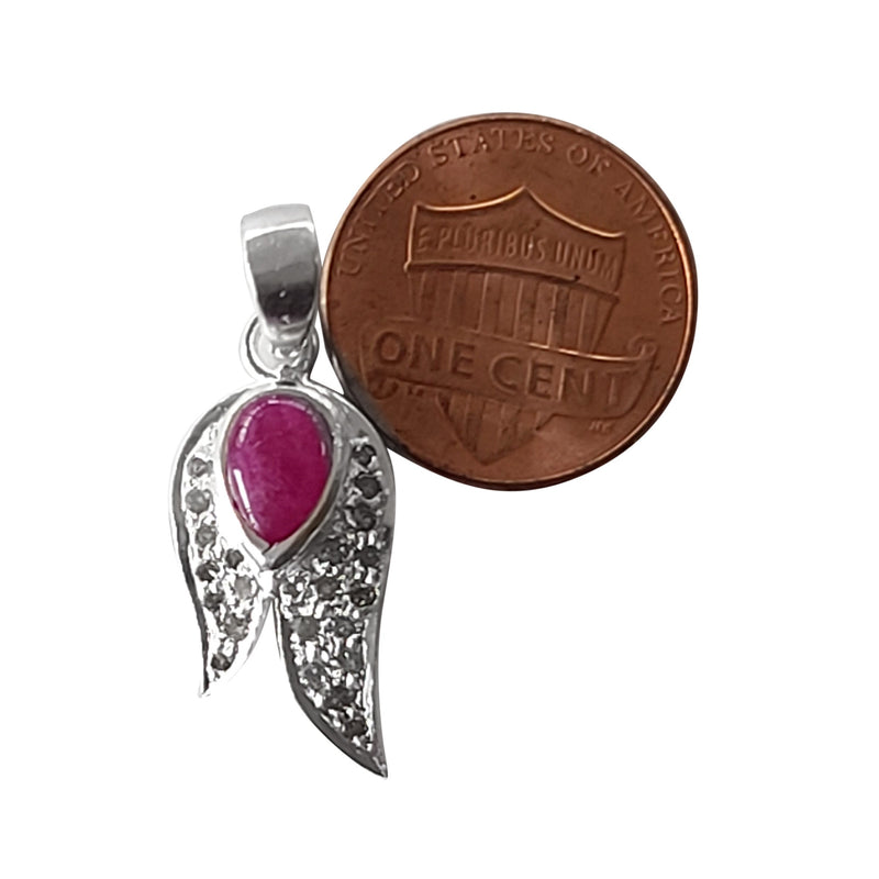 Natural Diamond Studded Precious Ruby 925 Sterling Silver Assorted Vintage Pendants Necklace - AAA Grade Handmade DIY Jewelry- Gifts For Her