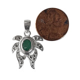 Natural Diamond Studded Precious Emerald 925 Sterling Silver Assorted Vintage Pendants Necklace - AAA Grade Handmade Jewelry- Gifts For Her