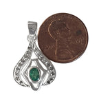 Natural Diamond Studded Precious Emerald 925 Sterling Silver Assorted Vintage Pendants Necklace - AAA Grade Handmade Jewelry- Gifts For Her