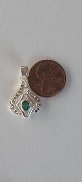 Natural Diamond Studded Precious Emerald 925 Sterling Silver Assorted Vintage Pendants Necklace - AAA Grade Handmade Jewelry- Gifts For Her