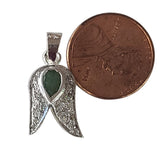 Natural Diamond Studded Precious Emerald 925 Sterling Silver Assorted Vintage Pendants Necklace - AAA Grade Handmade Jewelry- Gifts For Her