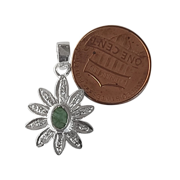 Natural Diamond Studded Precious Emerald 925 Sterling Silver Assorted Vintage Pendants Necklace - AAA Grade Handmade Jewelry- Gifts For Her