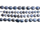 Black Sillimanite Smooth Pear Beads | Natural Gemstone | 25 Carats | 6x5-6.5x5mm | 4-Inch Strand | Jewelry Making | DIY Craft