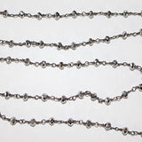 pyrite quartz gemstone bead chain 24k gold plated over silver, women jewelry making necklaces, earrings, and bracelets bead chain.