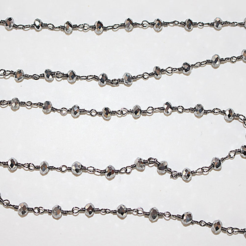 pyrite quartz gemstone bead chain 24k gold plated over silver, women jewelry making necklaces, earrings, and bracelets bead chain.