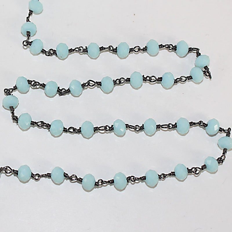 amazonite quartz gemstone bead chain 24k gold plated over silver, women jewelry making necklaces, earrings, and bracelets bead chain.
