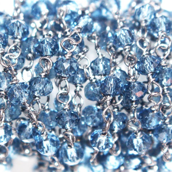 london blue topaz quartz gemstone bead chain 24k gold plated over silver, women jewelry making necklaces, earrings, and bracelets bead chain.