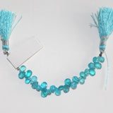 Sky Apatite natural pear birthstone month february and march zodiac sign gemini.