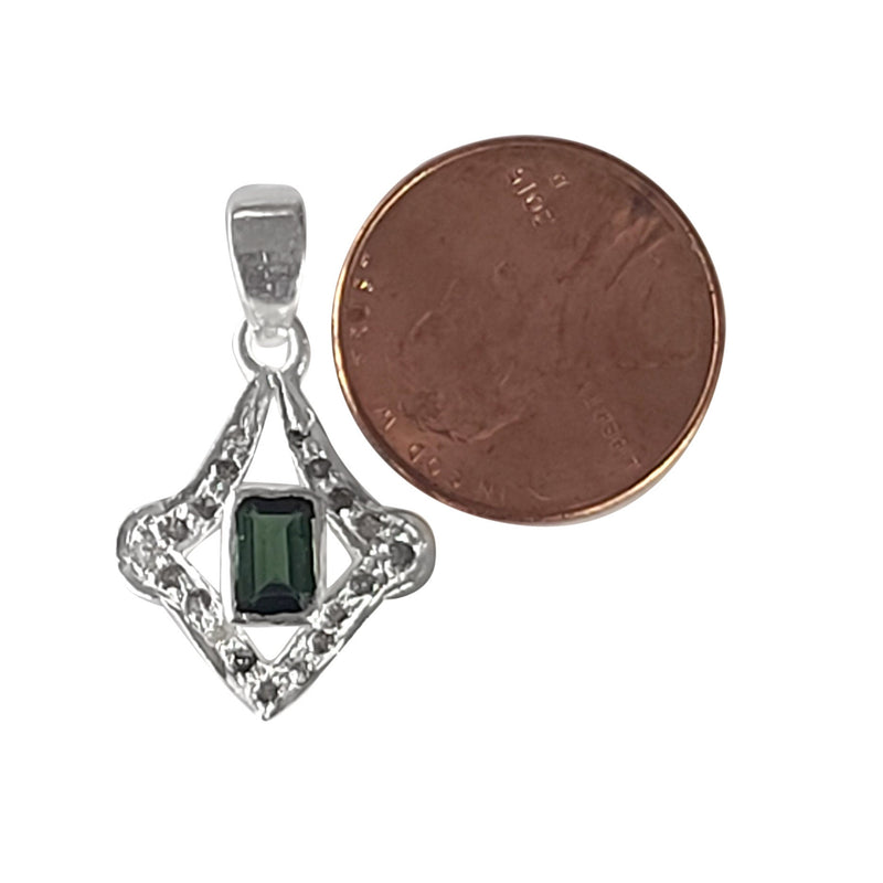 Natural Diamond Studded Precious Emerald 925 Sterling Silver Assorted Vintage Pendants Necklace - AAA Grade Handmade Jewelry- Gifts For Her