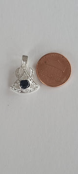 Natural Diamond Studded Precious Blue Sapphire 925 Sterling Silver Assorted Vintage Pendants Necklace - AAA Grade Handmade - Gifts For Her